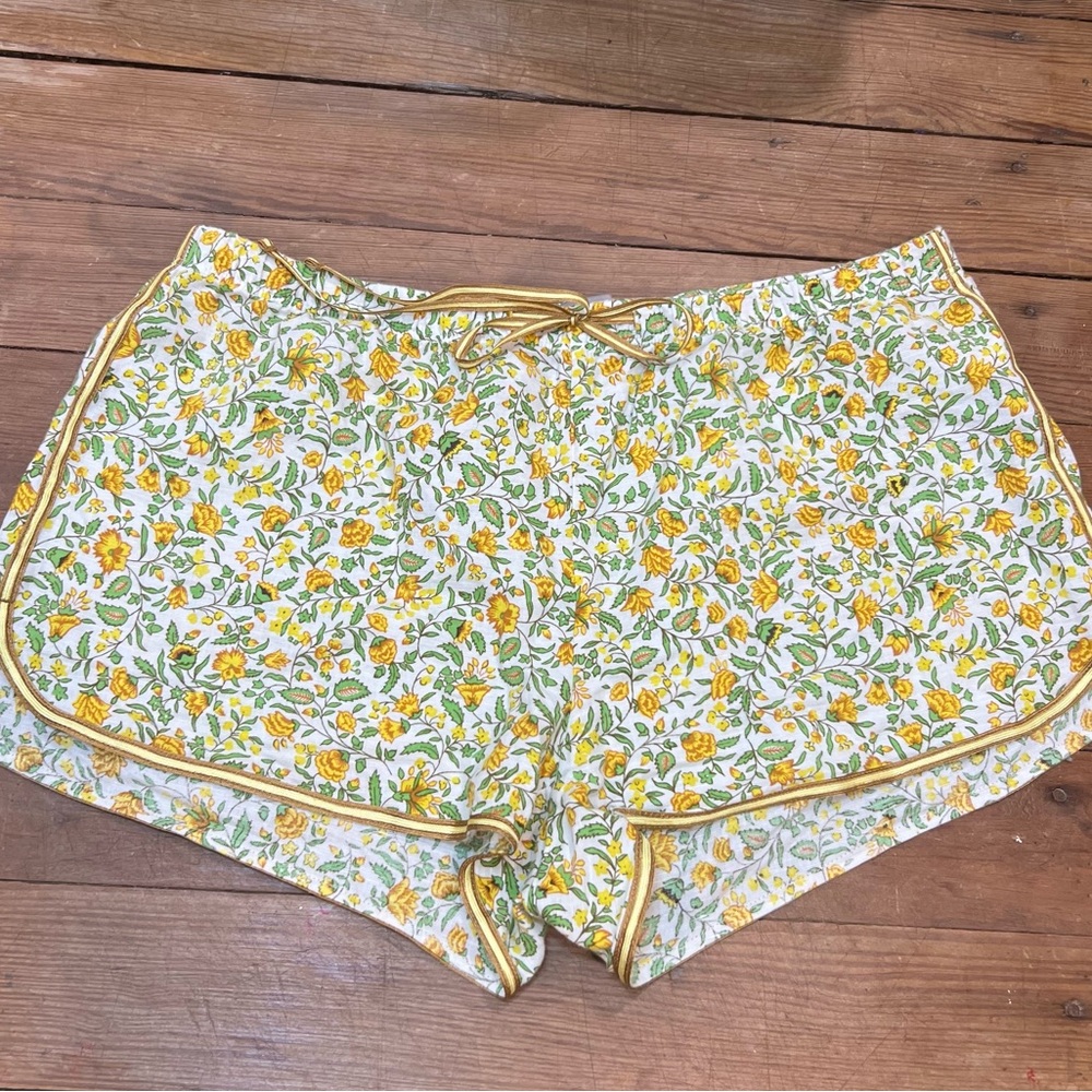 J Crew Linen Blend Floral PJ Shorts Small